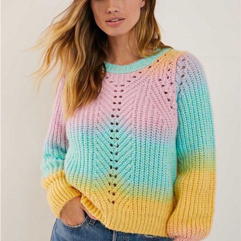 Anthropologie Jovie Tie-Dye Sweater size S NWT